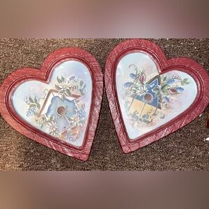 Homco Home Interiors Vintage Red Heart Framed Wall Decor Made In USA 1987